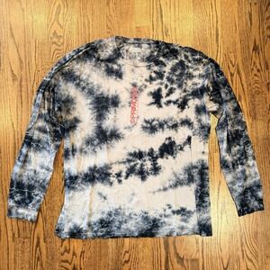 Primitive Naruto Shippuden Obito Tie Dye Long Sleeve Shirt XL Blue White